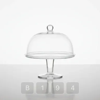 B194-03 Classic Masterwork Glass Cake Stand - View 1