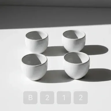B212-04 Artisan Stately Ceramic Espresso Cups - View 1