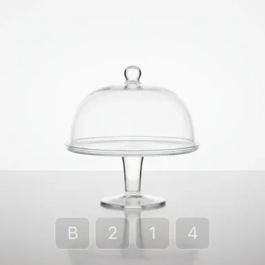 B214-03 Classic Masterwork Glass Cake Stand - View 1