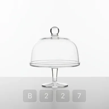 B227-02 Atelier Choice Glass Cake Stand - View 1
