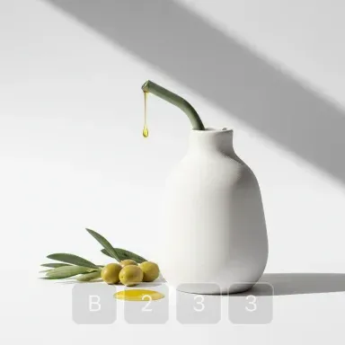 B233-02 Atelier Pristine Ceramic Olive Oil Bottle - View 1
