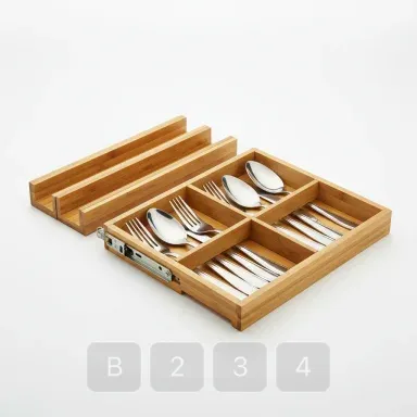 B234-01 Vintage Masterwork Bamboo Drawer Dividers - View 1