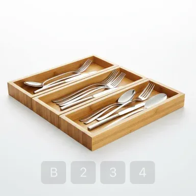 B234-04 Artisan Masterwork Bamboo Drawer Dividers - View 1