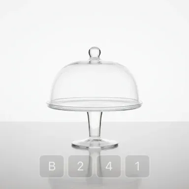 B241-03 Parisian Signature Glass Cake Stand - View 1
