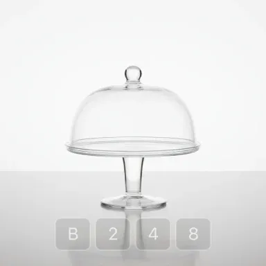 B248-03 Classic Exquisite Glass Cake Stand - View 1