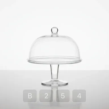 B254-03 Classic Masterwork Glass Cake Stand - View 1
