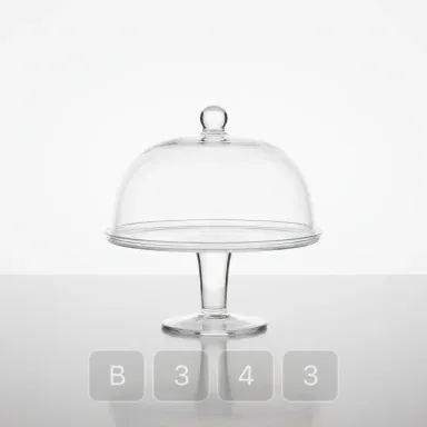 B343-03 Parisian Select Glass Cake Stand - View 1