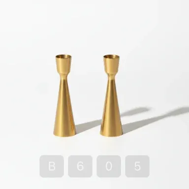 B605-01 Studio Prime Brass Candlesticks - View 1