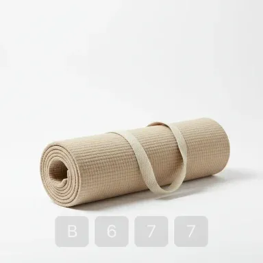 B677-02 Atelier Platinum Cotton Yoga Mat - View 1