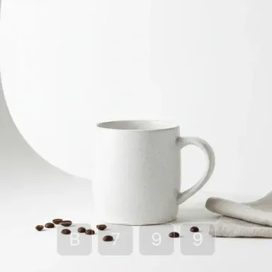 B799-04 Hamptons Emerald Ceramic Coffee Mug - View 1