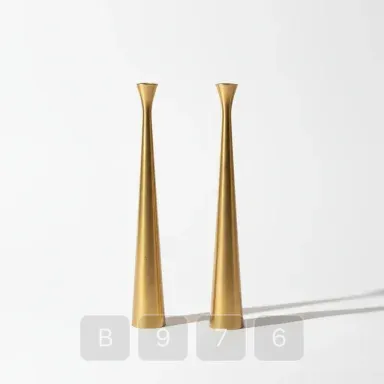 B976-03 Classic Sterling Brass Candlesticks - View 1